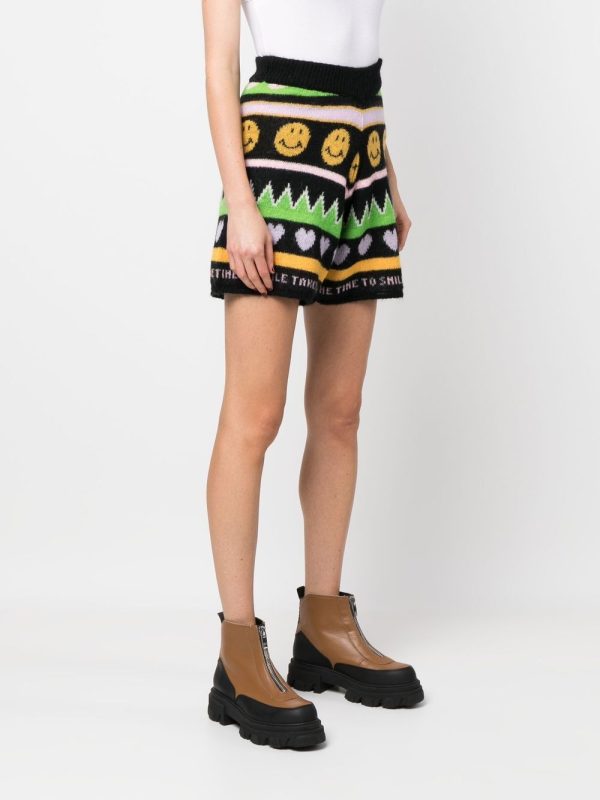 Graphic-Print Knitted Shorts Online