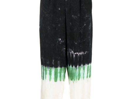 Tie-Dye Print Straight-Leg Trousers Discount