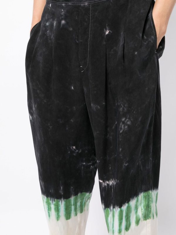 Tie-Dye Print Straight-Leg Trousers Discount