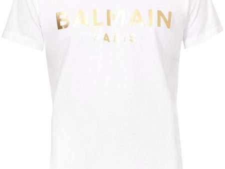 Gold Foil Logo Short Sleeve T-Shirt For Discount