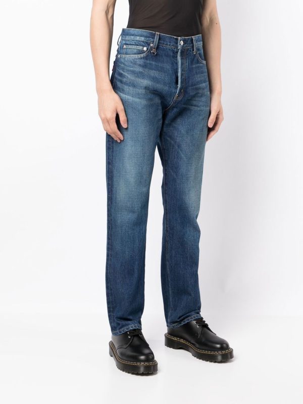 Mid-Rise Straight-Leg Jeans For Sale