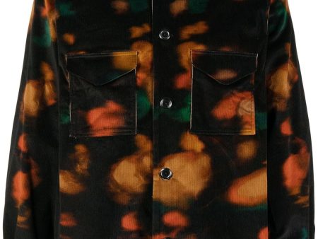 Tie-Dye Print Corduroy Shirt For Discount