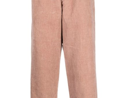 Cropped Melange Wool Trousers on Sale