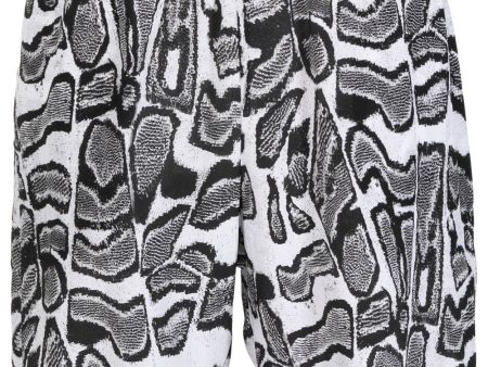 Abstract-Pattern Silk Shorts on Sale