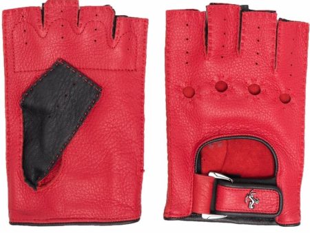 Prancing-Horse Leather Driving Gloves Fashion