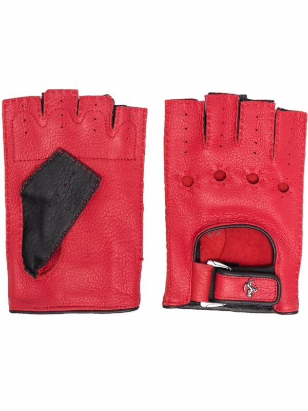 Prancing-Horse Leather Driving Gloves Fashion