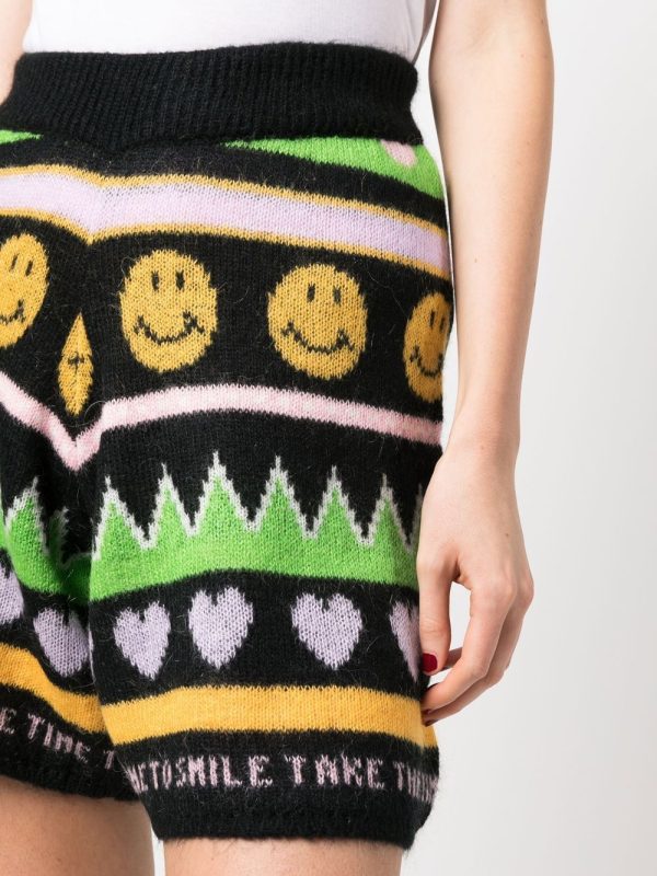 Graphic-Print Knitted Shorts Online