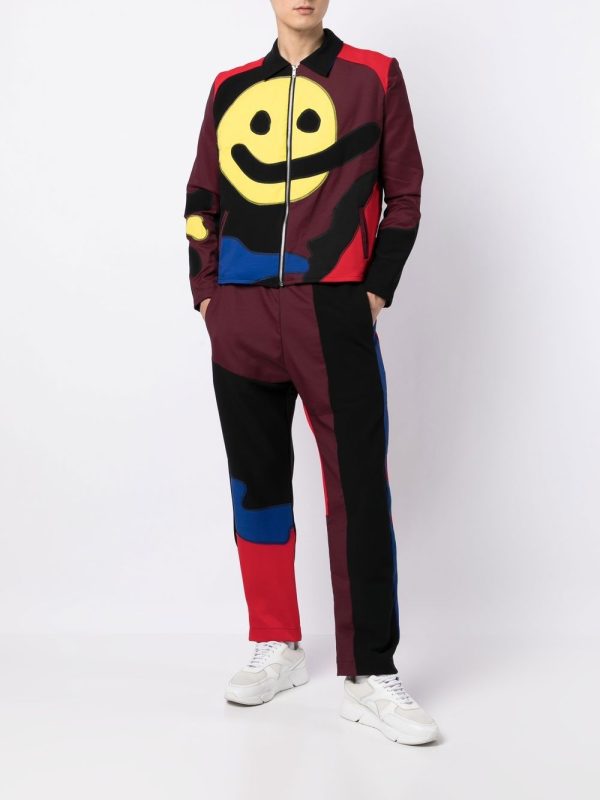 Jersey Patchwork Smiley Jacket Fashion