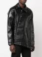 Asymmetric-Hem Artificial Leather Jacket Supply