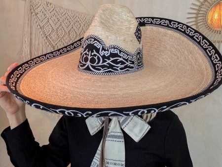 Sombrero Charro Hueso Negro Discount