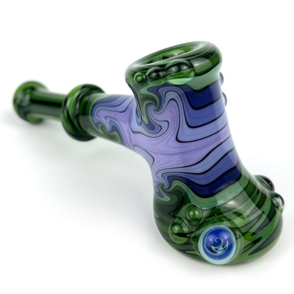 Fat Bottom - Purple Green Linework Hammer For Sale