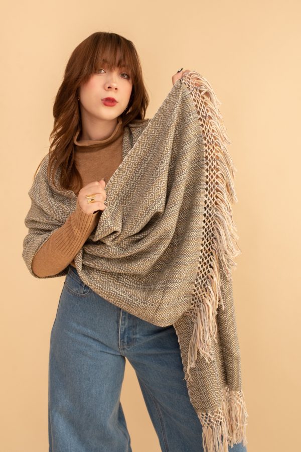 Rebozo Abrazo Olivo Multicolor Online Sale