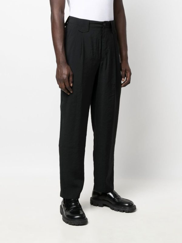 Pleat-Detail Straight-Leg Trousers For Discount