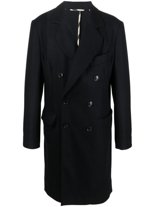 Double-Breasted Wool Coat Hot on Sale