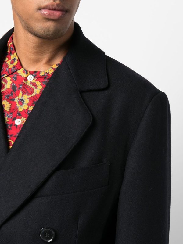 Double-Breasted Wool Coat Hot on Sale