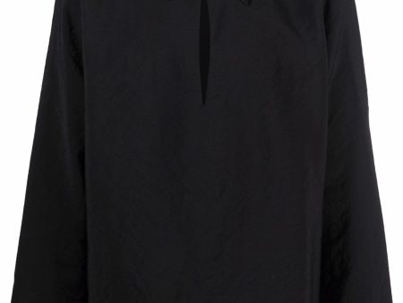 Low V-Neck Long-Sleeved Shirt For Discount