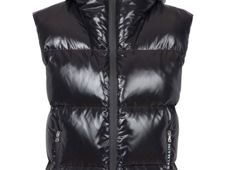 Puffer Hooded Sleeveless Jacket on Sale