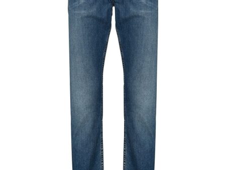 Embroidered-Logo Straight-Leg Jeans Sale