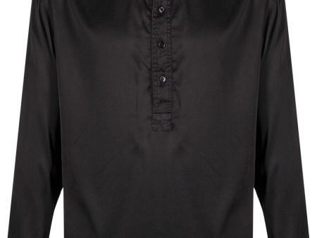 Half-Button Silk-Blend Shirt Online Sale