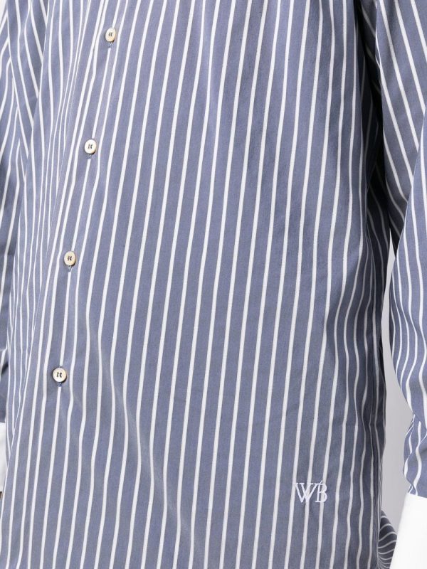 Striped Button-Up Shirt For Discount