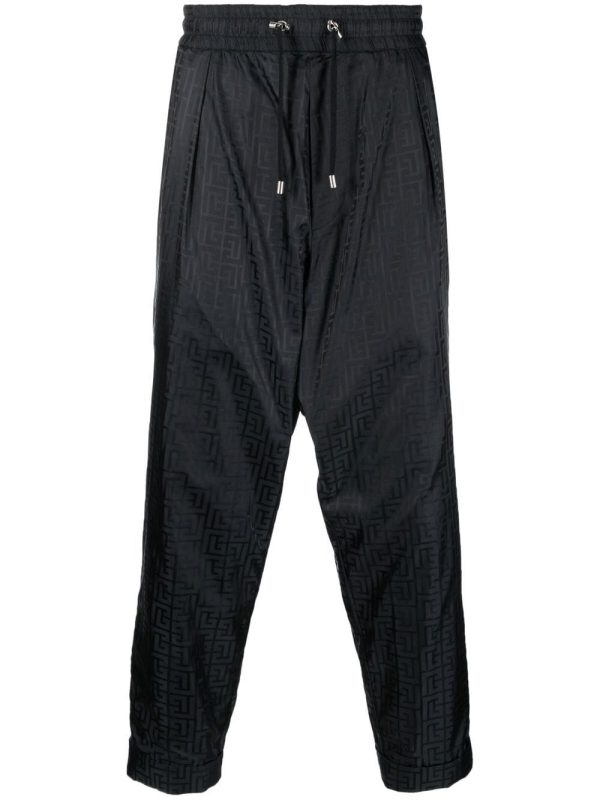 Monogram-Print Tapered Trousers Discount