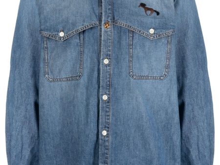 Press-Stud Fastening Denim Shirt Sale