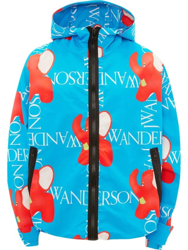 Logo-Print Hooded Jacket Hot on Sale