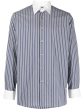 Striped Button-Up Shirt For Discount